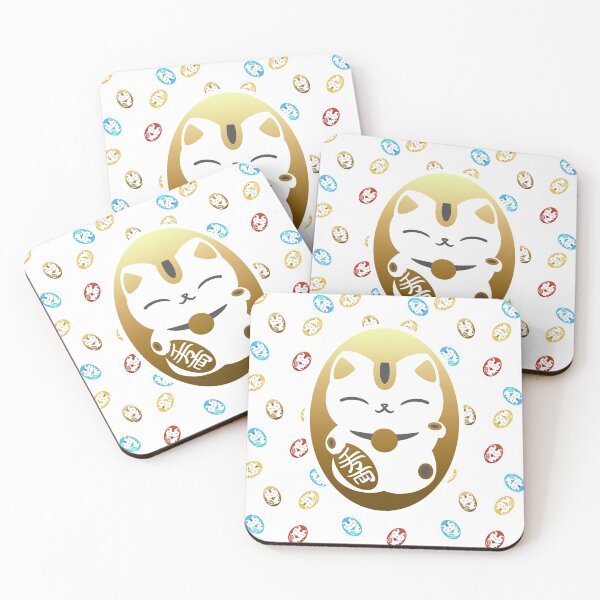 Item preview, Maneki-Neko (white) - A cute Japanese beckoning cat to bring you good luck designed and sold by SamInJapan.