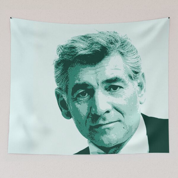 Item preview, Leonard Bernstein Teal Portrait designed and sold by zavadadesigns.