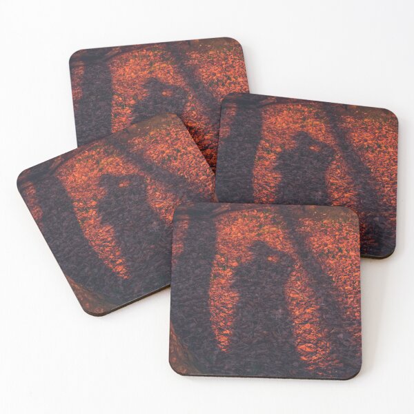 Item preview, A shadow in a leafy woodland during a late winter sunset designed and sold by chrishannah.