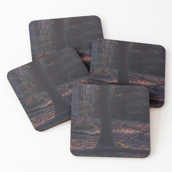 Item preview, A leafy woodland during a late winter sunset designed and sold by chrishannah.