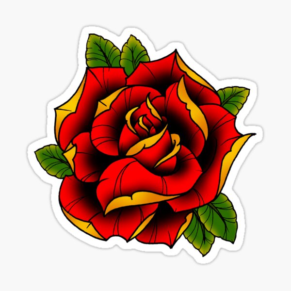 Rose Tattoo Stickers Redbubble