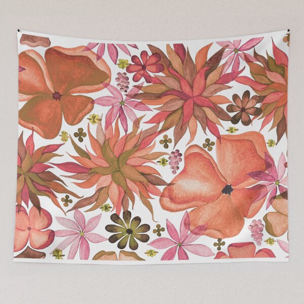 Item preview, Watercolor Dusty Rose Flowers designed and sold by HeatherNafeArt.