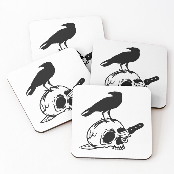Item preview, Skull Dagger tattoo old school Raven Crow designed and sold by Rustic Valley Studio.