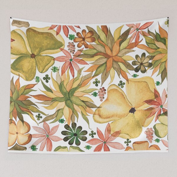 Item preview, Watercolor Yellow Flowers designed and sold by HeatherNafeArt.