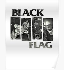 SCHWARZE FLAGGE - 4 Bar Logo Live Band Montage 2 Poster