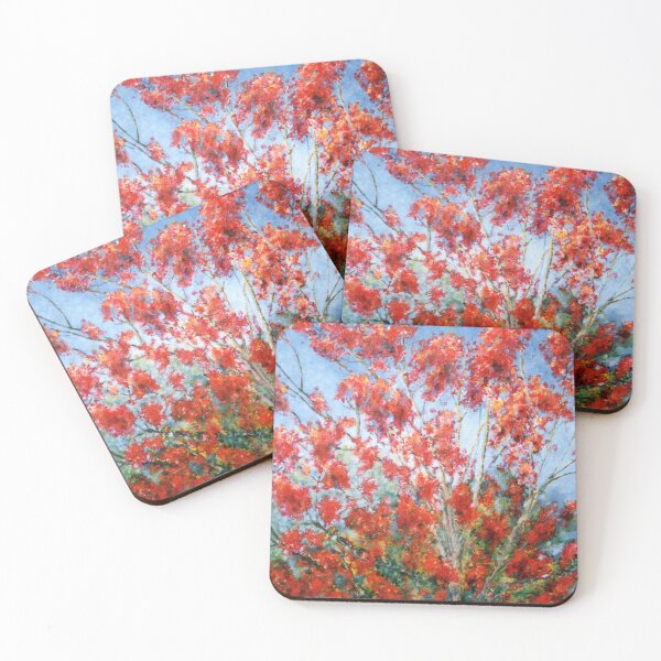 Item preview, Glorious Red Flowering Tree designed and sold by Anne Huth.