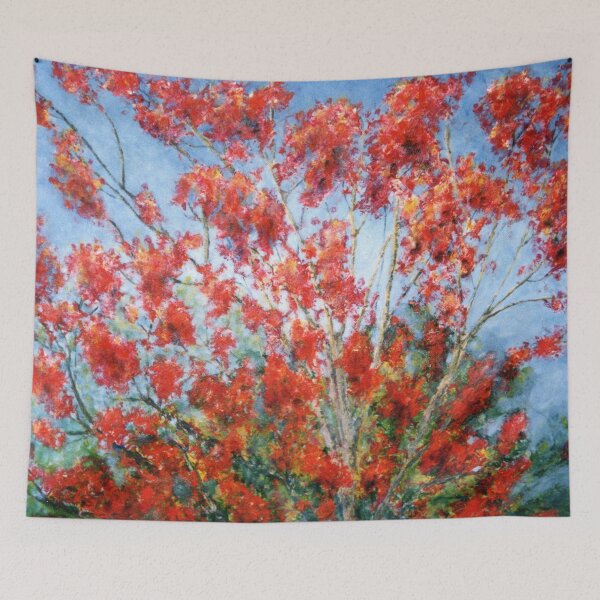 Item preview, Glorious Red Flowering Tree designed and sold by Anne Huth.