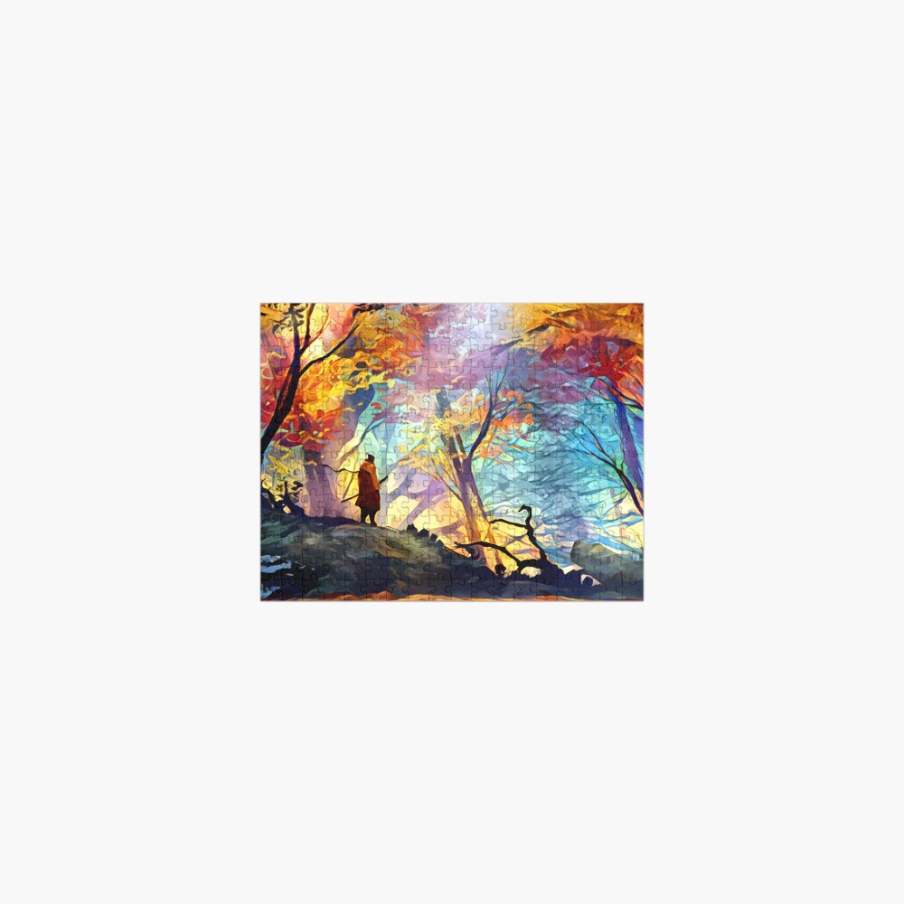 A Wolf in the Colorful Forest Jigsaw Puzzle