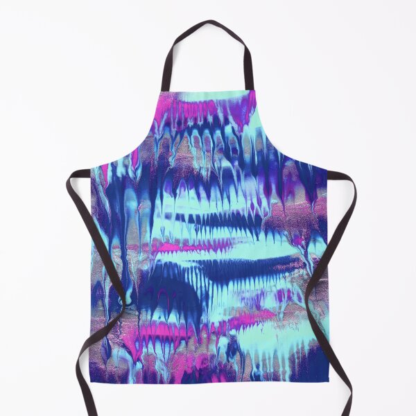 Item preview, Colorful Abstract Fluid Painting - Navy Blue Magenta Pale Blue and Silver designed and sold by Daydreamer Alley.