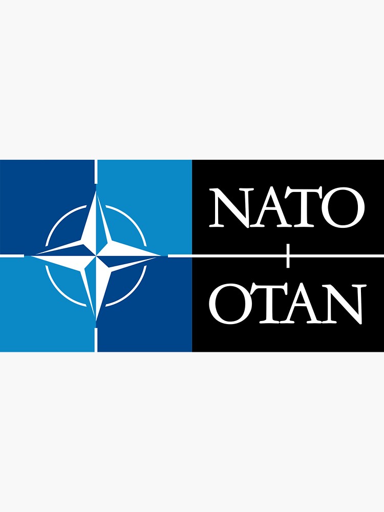 Bumper Sticker Aufkleber Vinyl X2 75 mm NATO Flagge Otan North Atlantic Allianz 7,6 cm