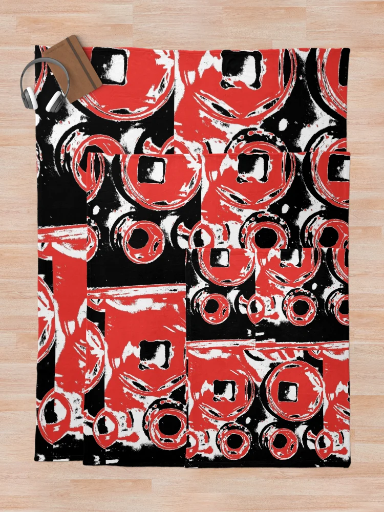 Thumbnail 5 of 6, Throw Blanket, Red  Ratchets  designed and sold by Random-Designz.