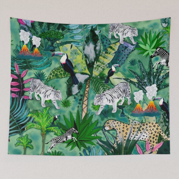 Item preview, Tropical Jungle Animal Pattern  designed and sold by MarcSabuncu.