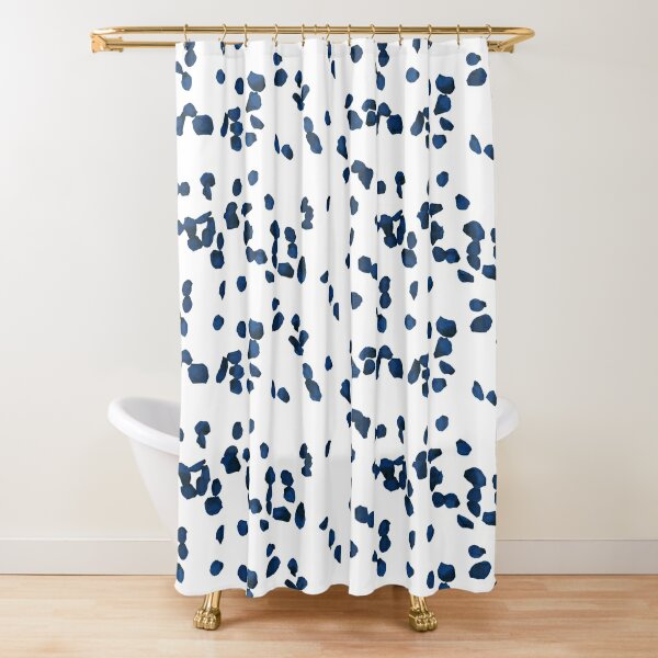 Blue Petals Shower Curtain