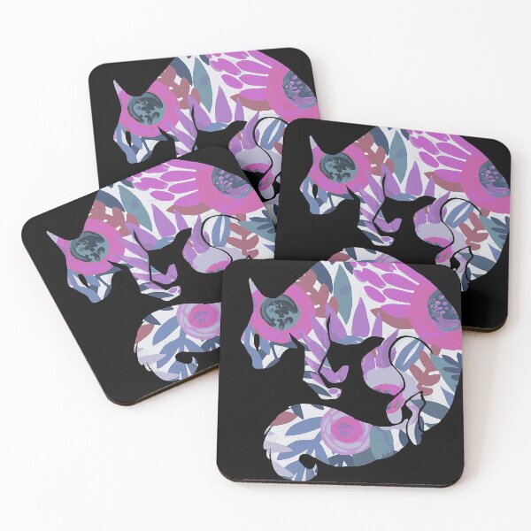 Item preview, PURPLE CAT FLOWERS designed and sold by MNKARTDESIGN.