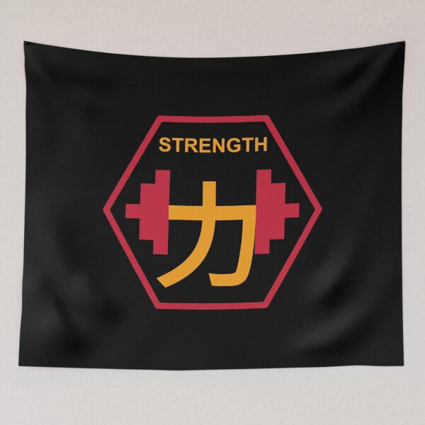 Item preview, Weightlifting, Strength and Power Japanese Kanji Symbols designed and sold by TKsTees.