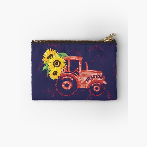 Item preview, Red Geo Tractor Zipper designed and sold by Redhillcreative.