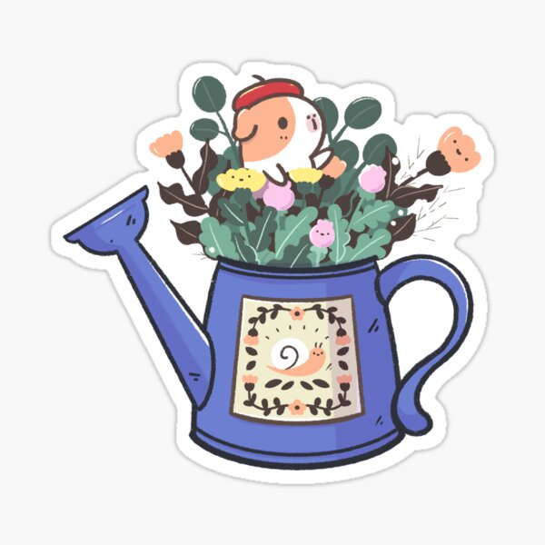 Bubu and Moonch, Bubu and kawaii flowers Sticker