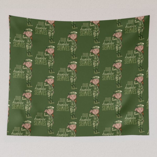 Item preview, Our Daughter Serves! (on Green) designed and sold by PawsitiveMum.