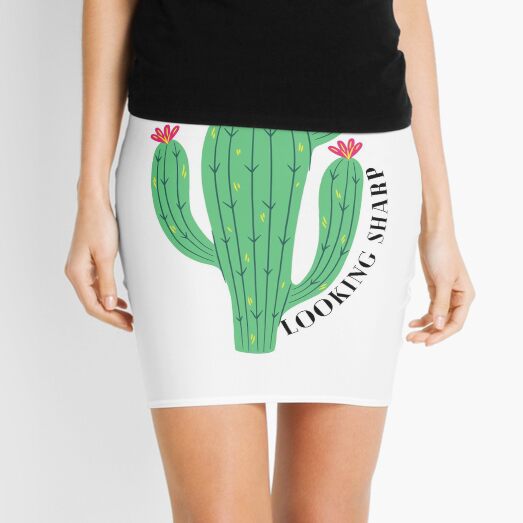 Funny Green Cactus Pun Mini Skirt