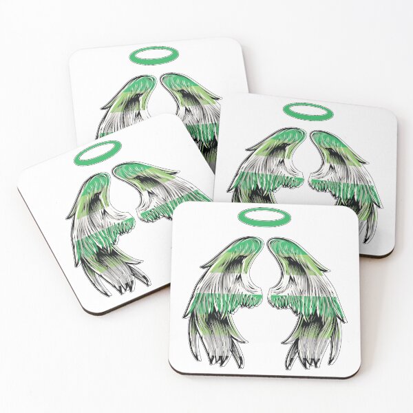 Item preview, Agender Wings and Green Halo designed and sold by sociallyinform.