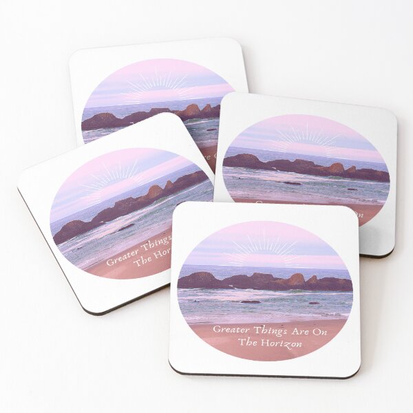 Item preview, Greater things are on the horizon ocean sunset circle  designed and sold by JLPhotographer.