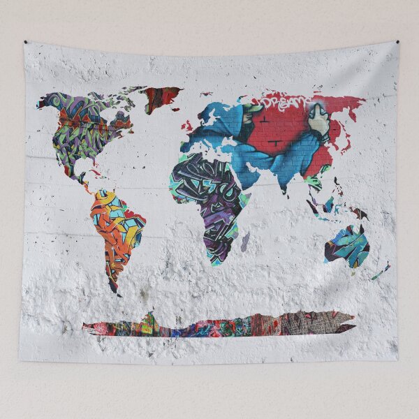 Item preview, map of the world designed and sold by mark ashkenazi.