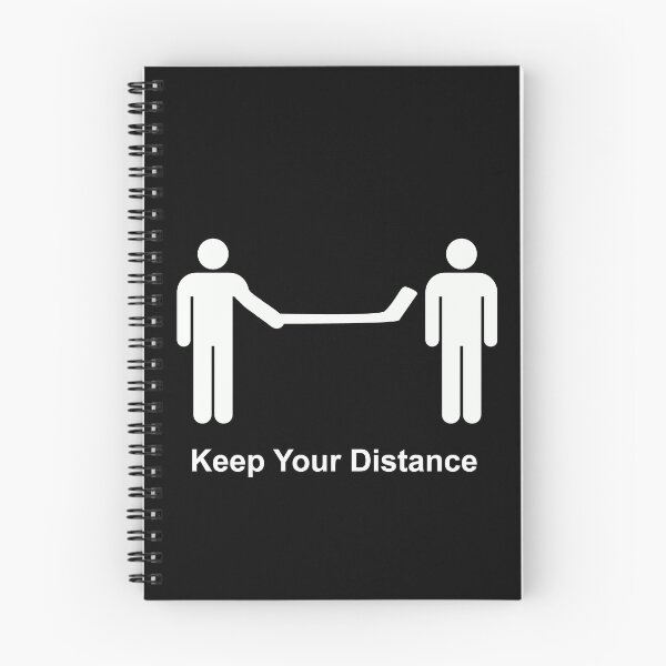 Aperçu de l'œuvre Gardez vos distances (texte blanc) créée et vendue par Clasicmac.