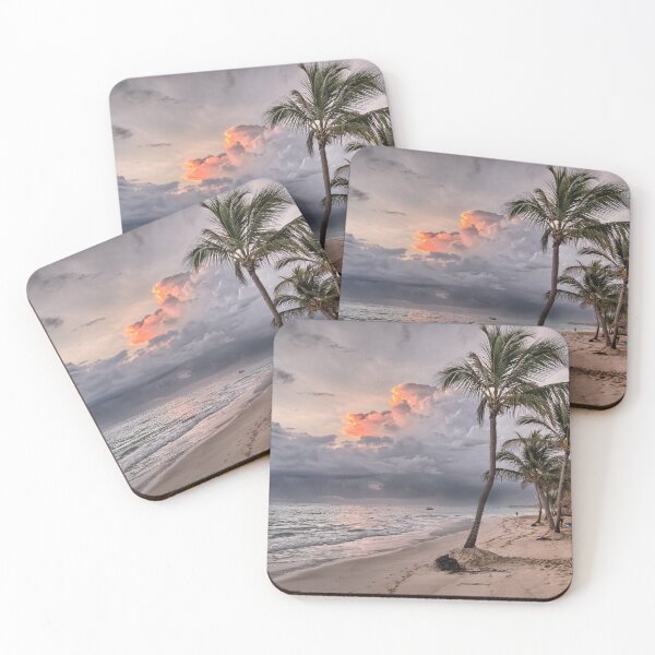 Item preview, Sunrise on a calm beach with palm trees designed and sold by Brasilia.