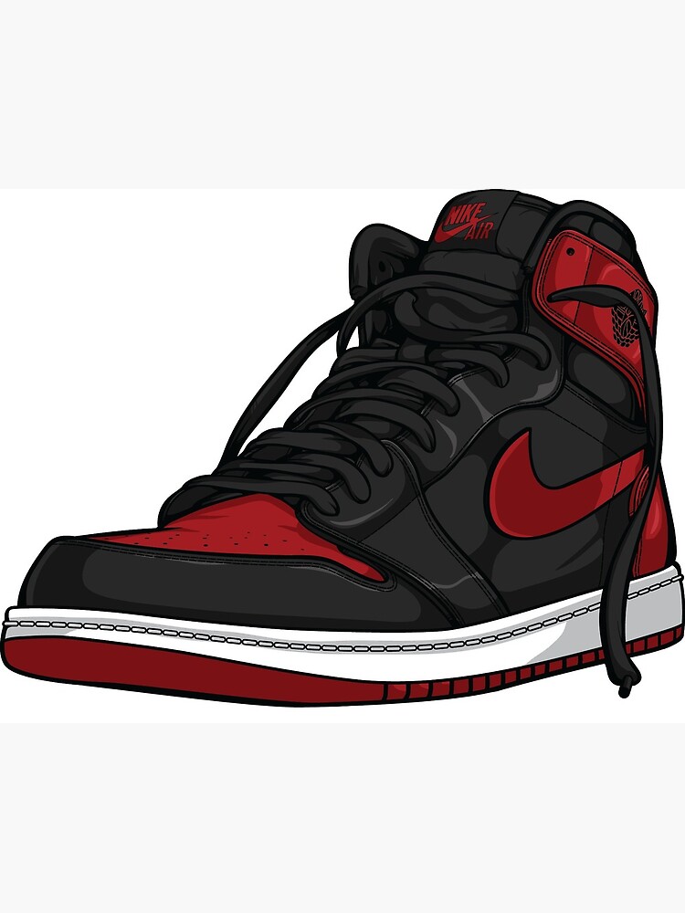 Nike Air Jordan 1 с красным лого