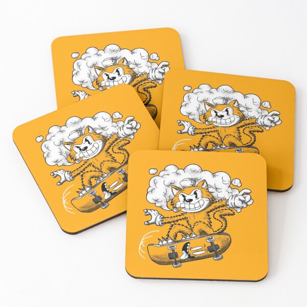 Item preview, Skating Cat designed and sold by RedsStickerShop.