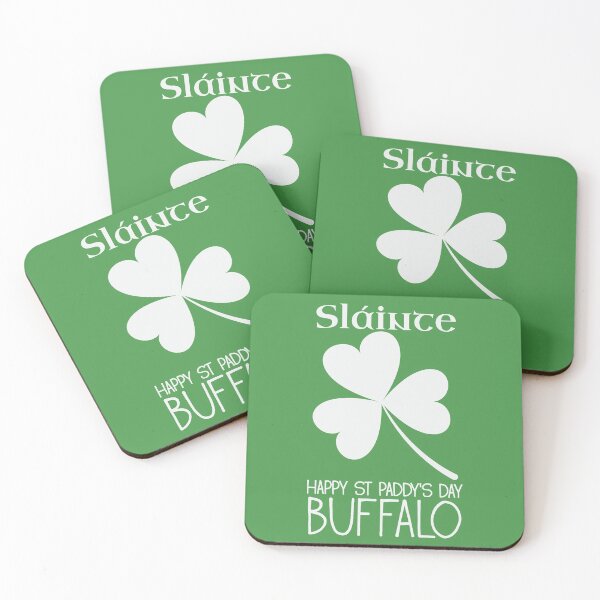 Item preview, Sláinte St Paddys Day Buffalo Lucky Shamrock designed and sold by friendly-fox.