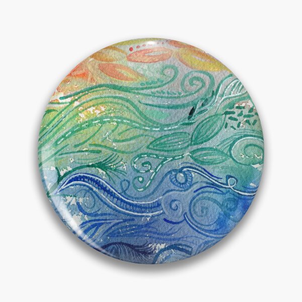 Item preview, Chasing Rainbows - Original intuitive abstract watercolour painting in rainbow colours by Kirsten Bailey designed and sold by klbailey.