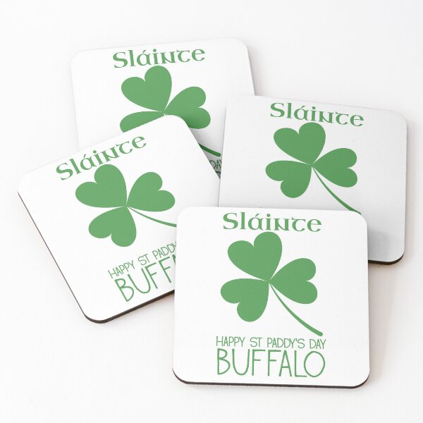 Item preview, Sláinte St Paddys Day Buffalo Lucky Shamrock Green designed and sold by friendly-fox.