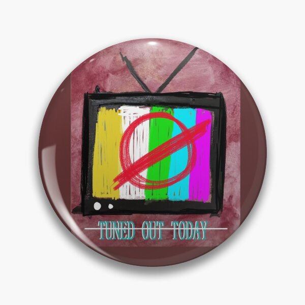 Item preview, Tuned Out Pin designed and sold by ScarletSol.