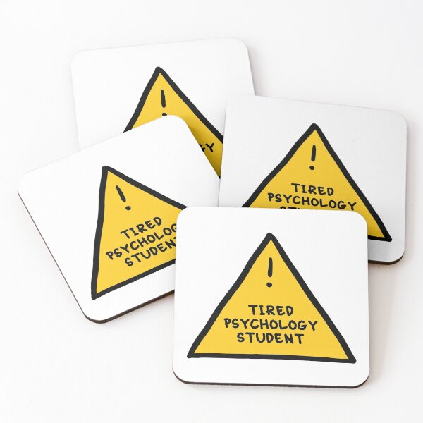 Item preview, Warning Tired Psychology Student- Psychology Design designed and sold by Psychologist's Inventory.