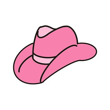 Pink country hat  Sticker for Sale by lildesignss