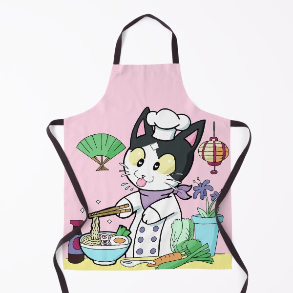 Item preview, Cute Kawaii Tuxedo Ramen Cat designed and sold by inkandpink.
