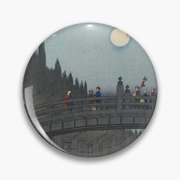 Item preview, Night Kyobashi Bridge Vintage Ukiyo-e Japanese Art designed and sold by VintageArchive.