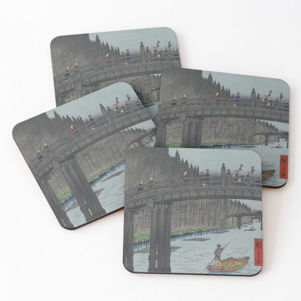 Item preview, Night Kyobashi Bridge Vintage Ukiyo-e Japanese Art designed and sold by VintageArchive.