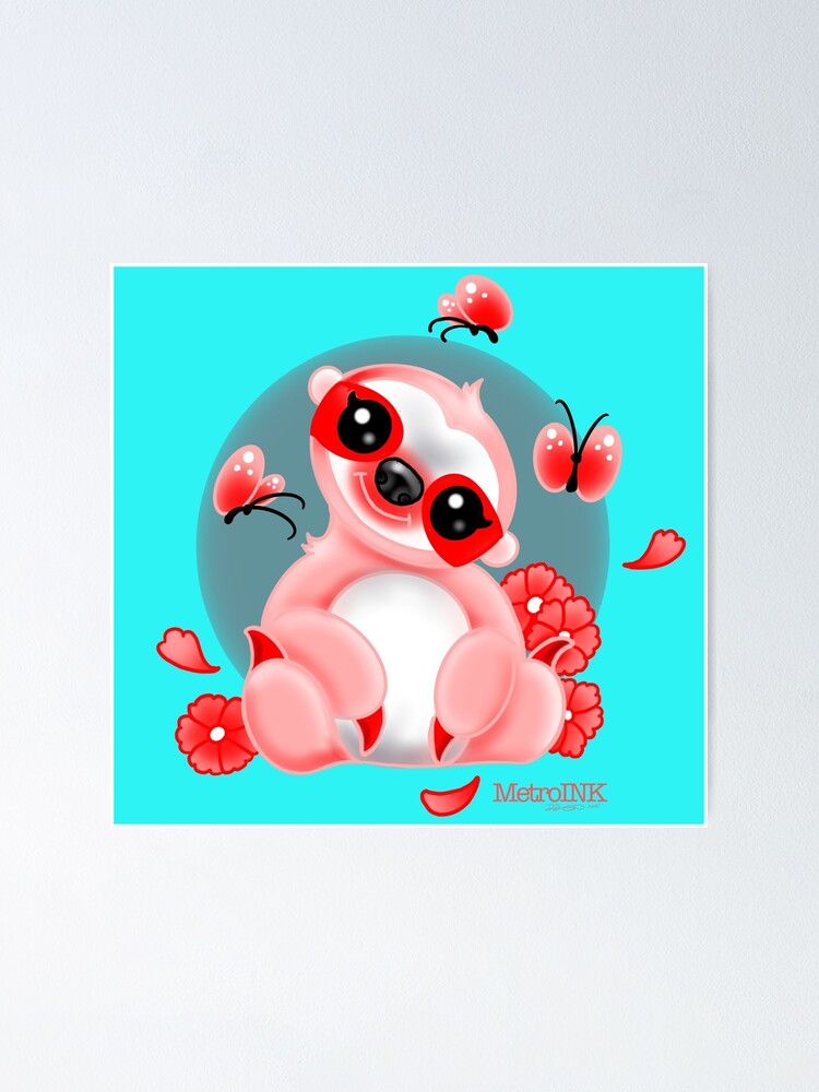 Thumbnail 1 of 3, Poster, Dear Dear Sloth designed and sold by MetroInk.