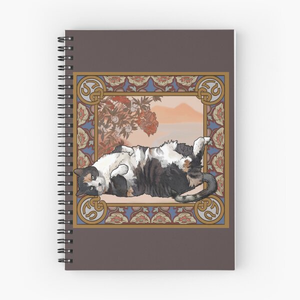 Item preview, Reclining Cat in Tropical Art Nouveau Splendor designed and sold by nevernotamanda.