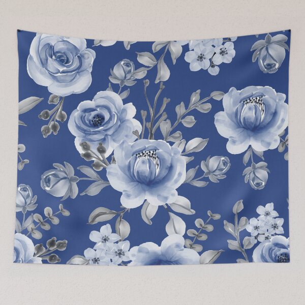 Item preview, Navy Flower Leaves designed and sold by EVERTEESLOVER.