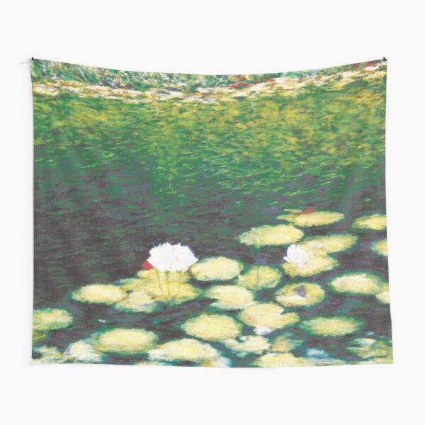 Waterlilies on Green Pond Tapestry