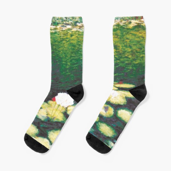 Waterlilies on Green Pond Socks