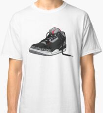 Air Jordan 3 (III) "SCHWARZ & ZEMENT" Classic T-Shirt