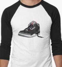 Air Jordan 3 (III) “BLACK & CEMENT” Men's Baseball ¾ T-Shirt