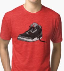 Air Jordan 3 (III) “BLACK & CEMENT” Tri-blend T-Shirt