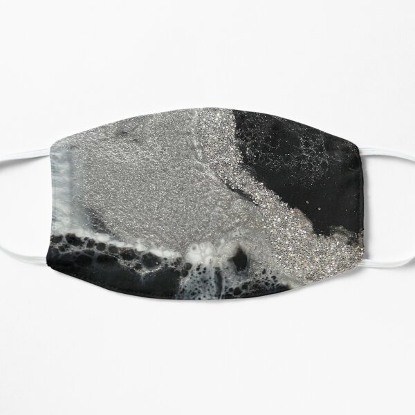 Black and Silver Agate with Resin Photo Flat Mask