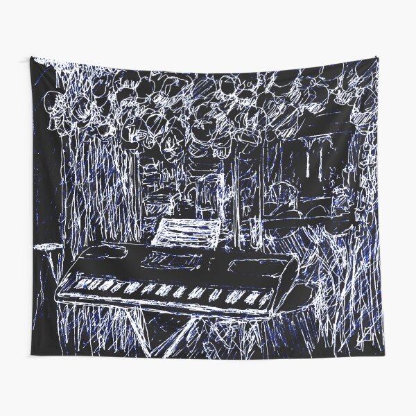 Music Room with Cap Collection - Blue and Black Tapestry