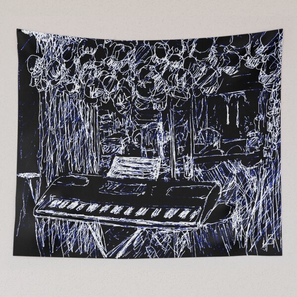 Item preview, Music Room with Cap Collection - Blue and Black designed and sold by Anne Huth.